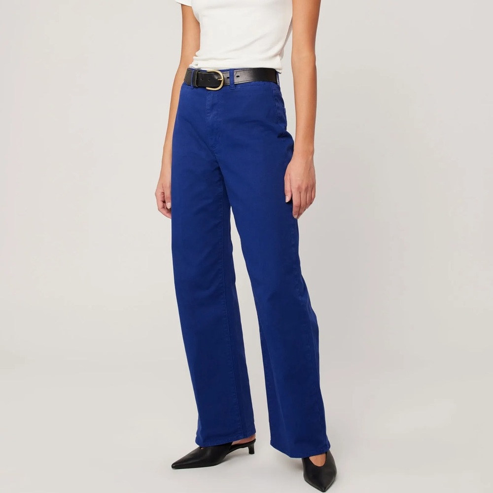 ROLLA'S High Rise Straight Blue Corduroy Pants